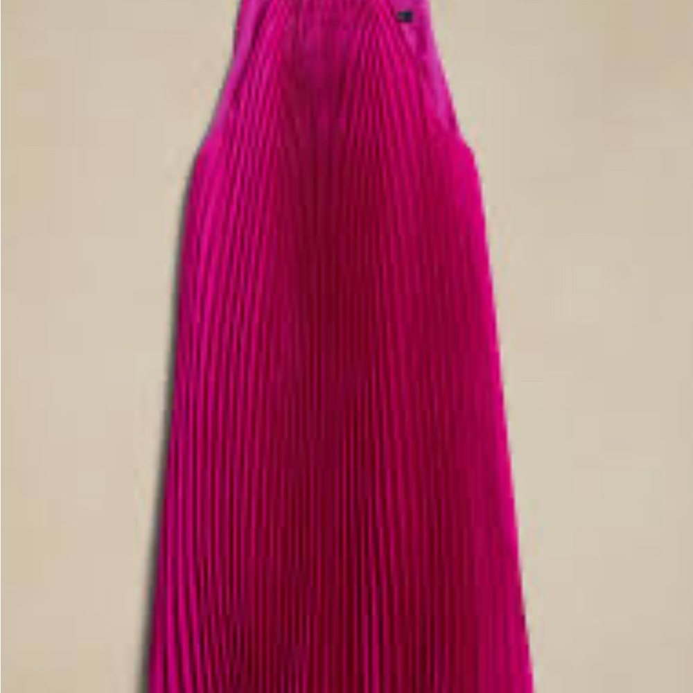 Banana Republic Pink Maxi A-Line Dress Pleated